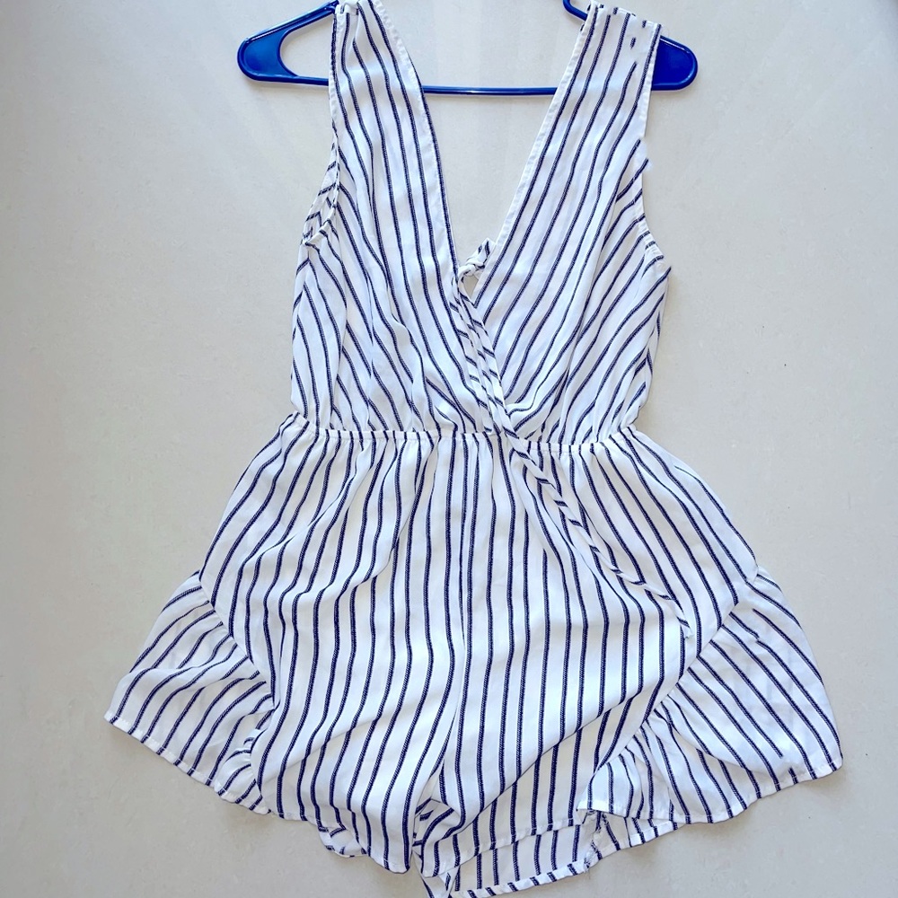 Pinstriped romper